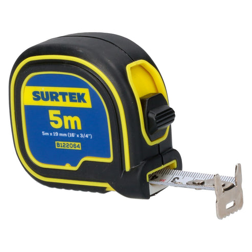 Flexómetros Anti-Impacto Con Carcasa Soft Grip, 5 m x 19 mm, Surtek B122064