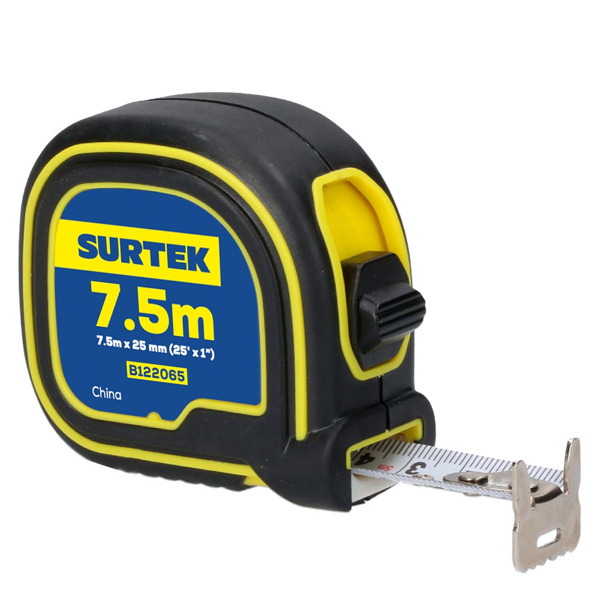 Flexómetros Anti-Impacto Con Carcasa Soft Grip, 7.5 m x 25 mm, Surtek B122065