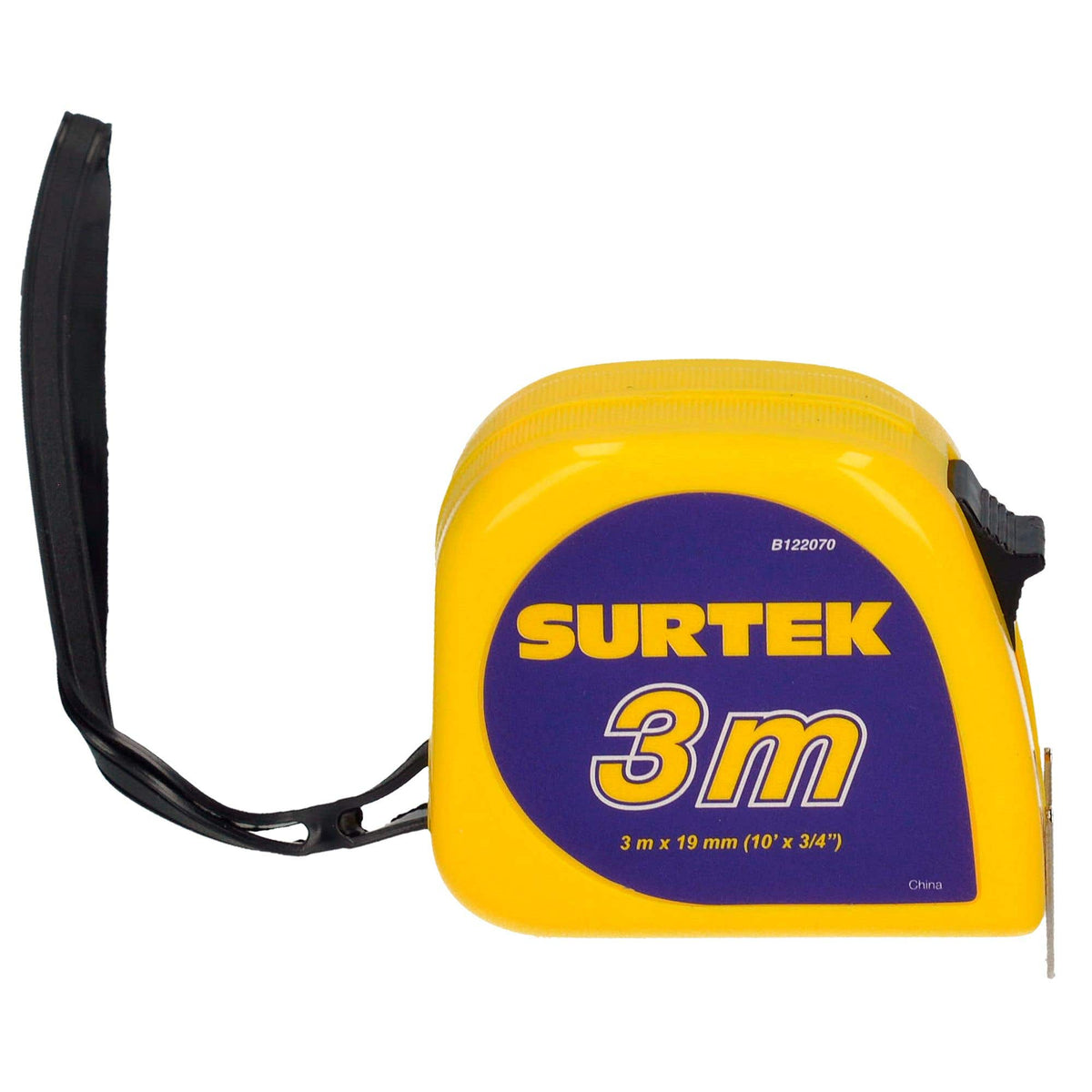 Flexómetro Con Carcasa De Plástico Invencible 3 m x 19 mm, Surtek B122070