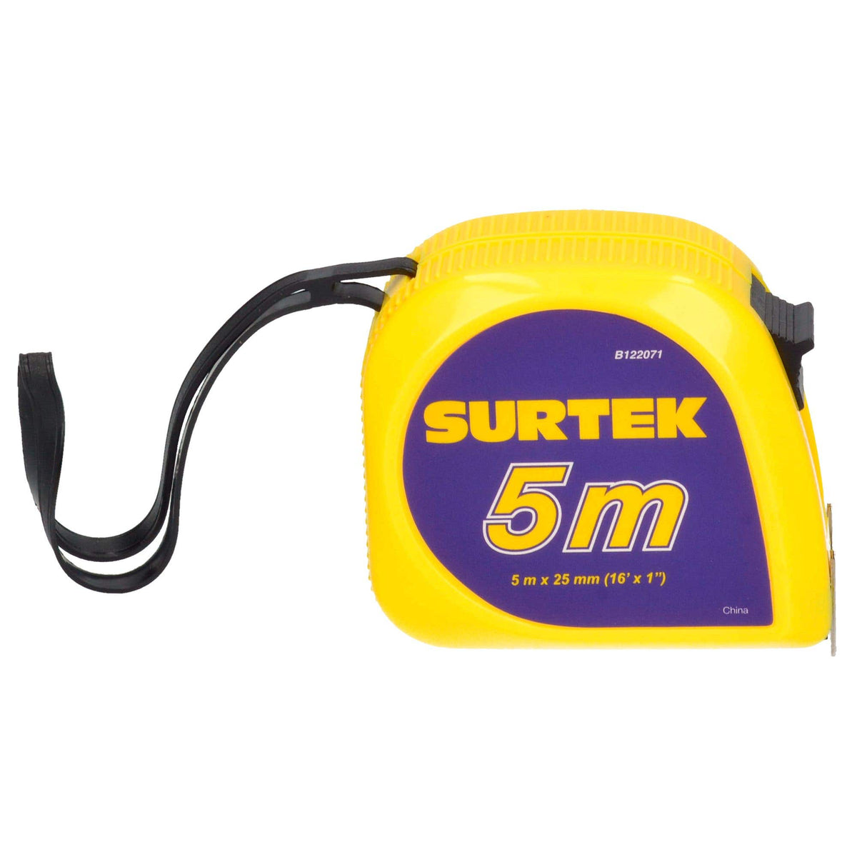 Flexómetro Con Carcasa De Plástico Invencible 5 m x 25 mm, Surtek B122071