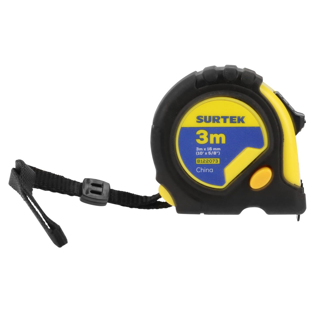 Flexómetro Anti-Impacto Con Carcasa Rubber Grip, 3 m x 16 mm, Surtek B122073