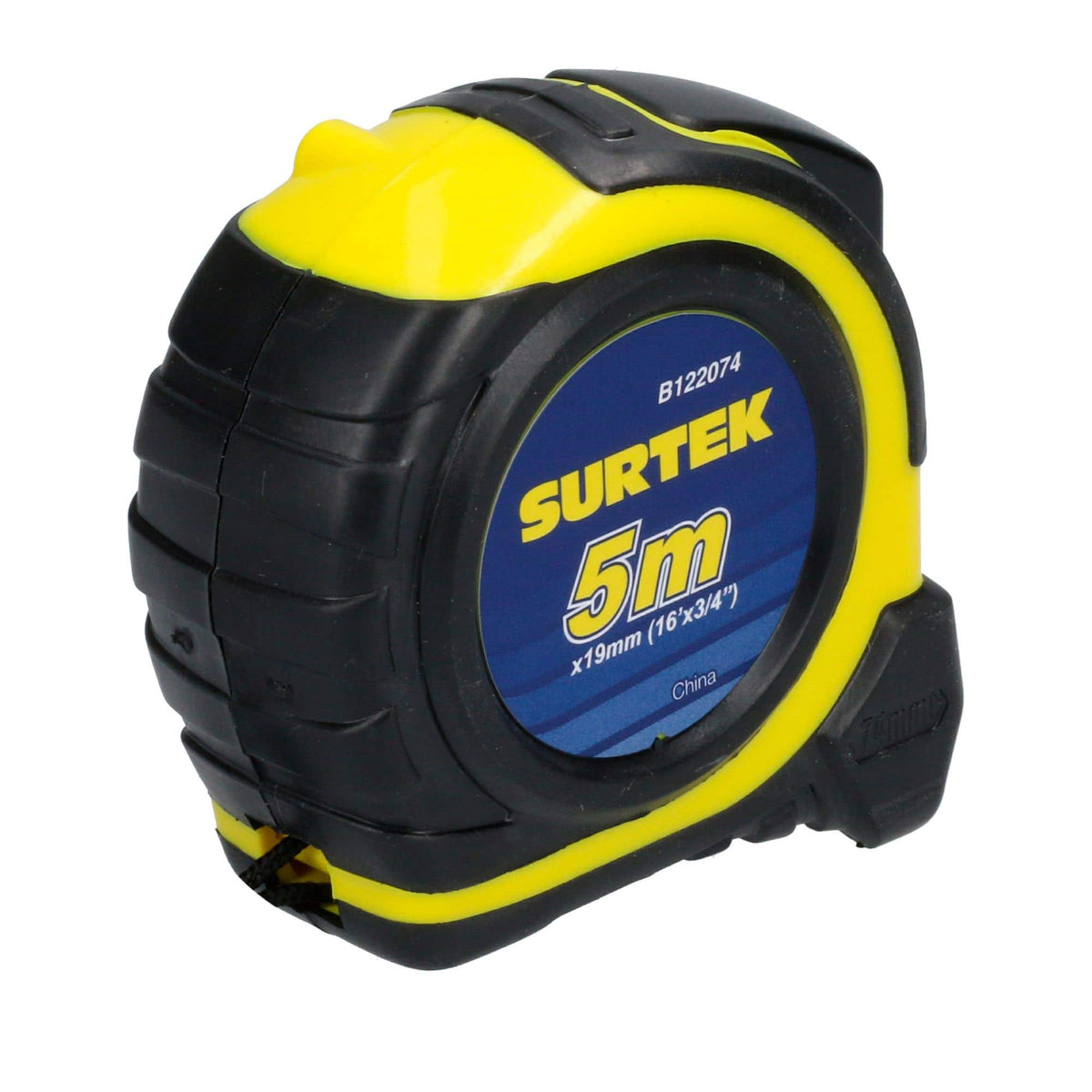 Flexómetro Anti-Impacto Con Carcasa Rubber Grip, 5 m x 19 mm, Surtek B122074