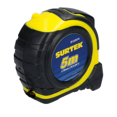 Flexómetro Anti-Impacto Con Carcasa Rubber Grip, 5 m x 19 mm, Surtek B122074