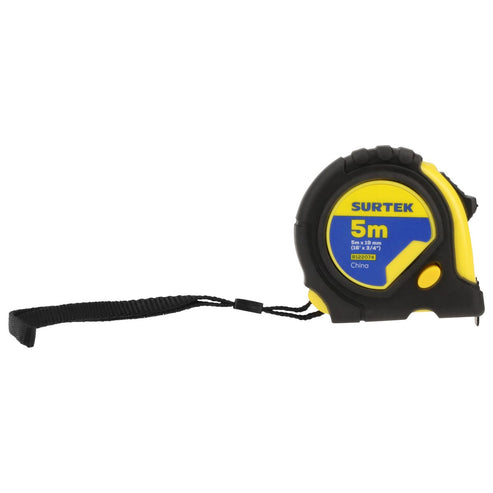 Flexómetro Anti-Impacto Con Carcasa Rubber Grip, 5 m x 19 mm, Surtek B122074