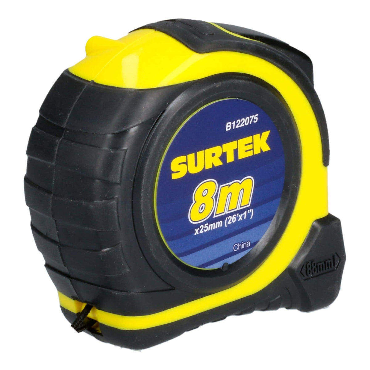 Flexómetro Anti-Impacto Con Carcasa Rubber Grip, 8 m x 25 mm, Surtek B122075