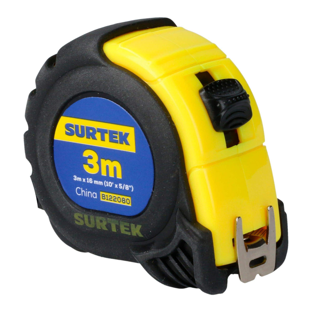 Flexómetro Con Carcasa Anti-Impacto 3 m x 16 mm, Surtek B122080