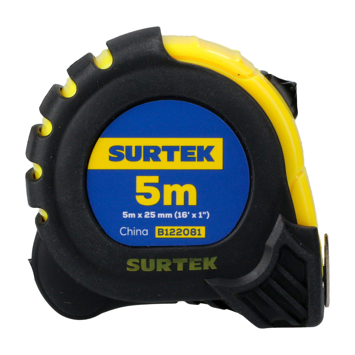 Flexómetro Con Carcasa Anti-Impacto 5 m x 25 mm, Surtek B122081