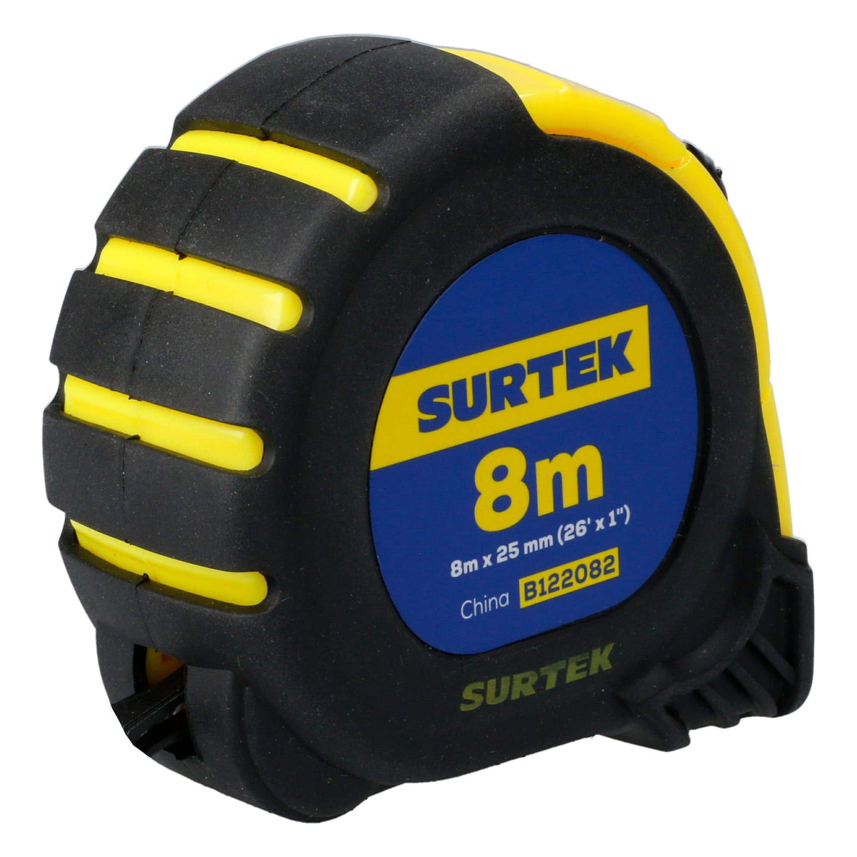 Flexómetro Con Carcasa Anti-Impacto 8 m x 25 mm, Surtek B122082
