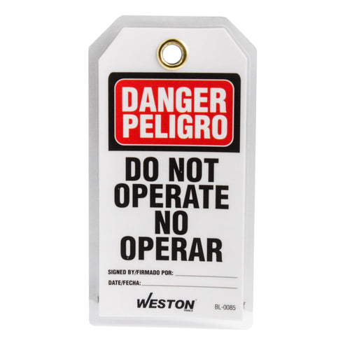 Etiqueta De Bloqueo Bilingüe Peligro | BL-0085