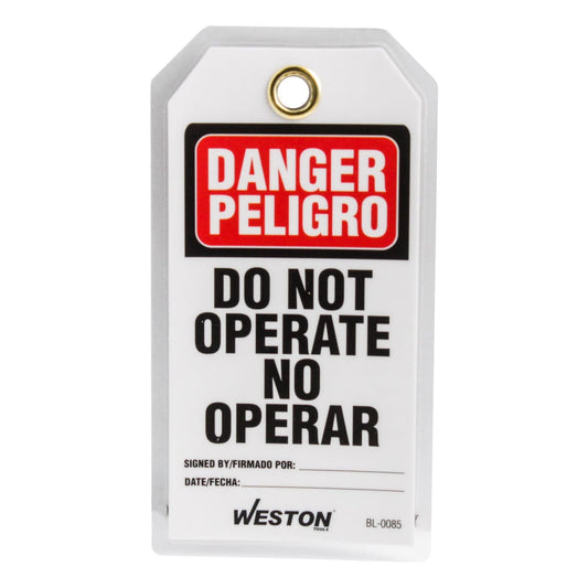 Etiqueta De Bloqueo Bilingüe Peligro | BL-0085