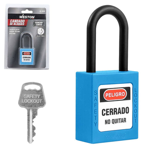 Candado De Bloqueo Dieléctrico Azul 38MM | BL-0090