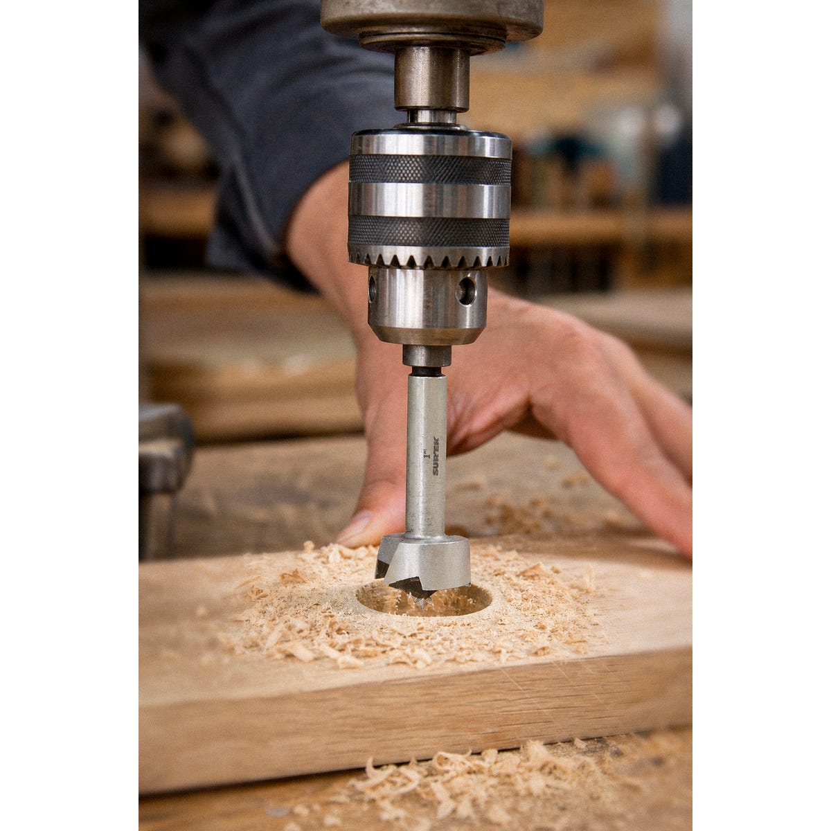Broca Para Madera De Acero Forstner 1 Zanco De 7/16, Surtek BMF1