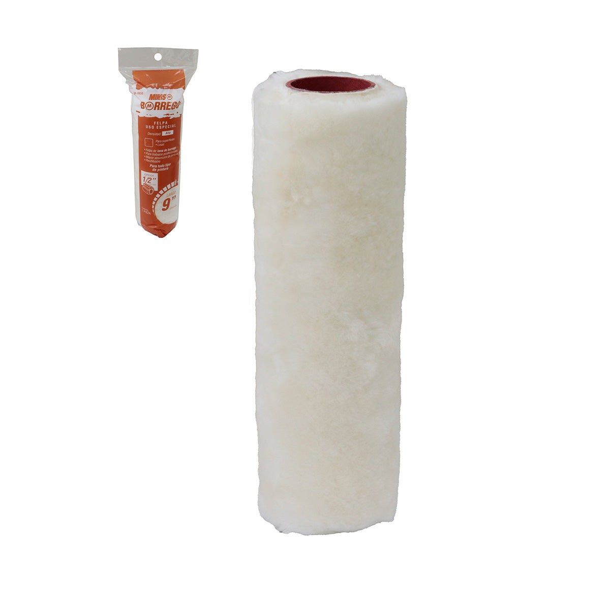Felpa Borrego Uso Especial 9" X 1/2" (Precio X Pieza - Emp. Con 12 Piezas) | BR-0650