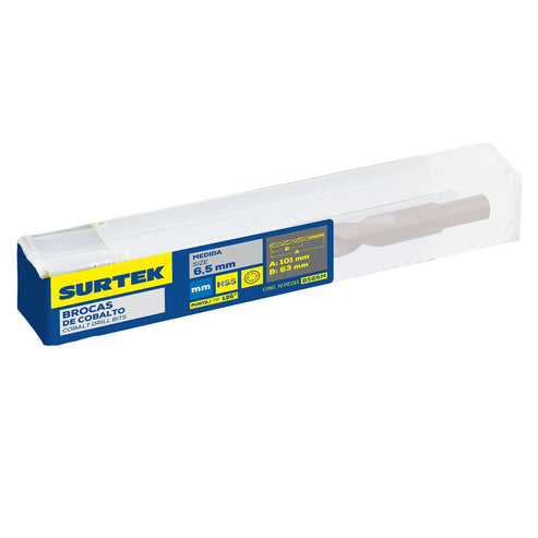 Broca Con Cobalto De Acero De Alta Velocidad Métrica De Zanco Recto 1 mm, Surtek BS10M