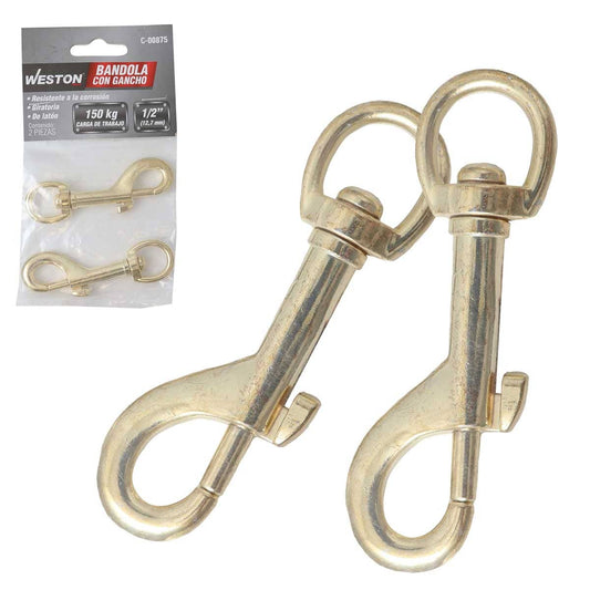 Bandola con Gancho Latonado 1/2" x 76MM | C-00875-01