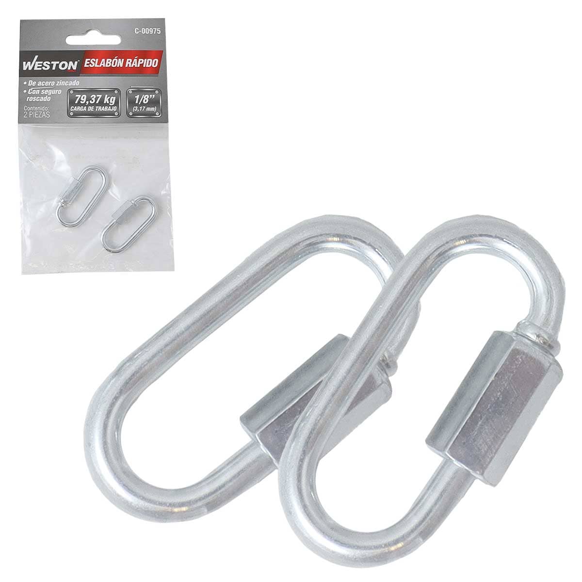 Eslabón Rápido Acabado Zinc 1/4" x 45MM | C-00990