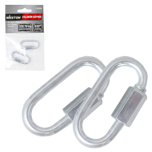 Eslabón Rápido Acabado Zinc 5/32" x 40MM | C-00980