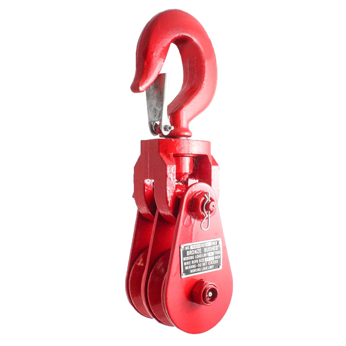 Pasteca Giratoria Doble 4T 4.5" Con Gancho Rojo 1/2" | C-01950
