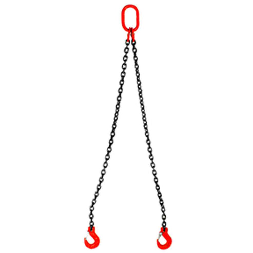 Eslinga De Cadena 1/2" G80 6M Doble Gancho Traba | C-02040
