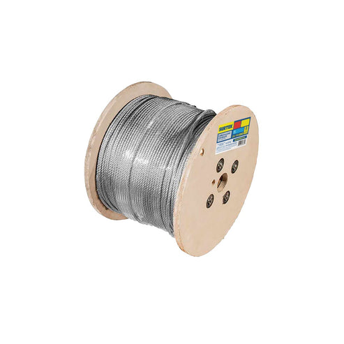 Cable De Acero Con Grillete Recubrimiento PVC Negro 7 x 19 Hilos, 1/8 x 300 m, Surtek CAP244