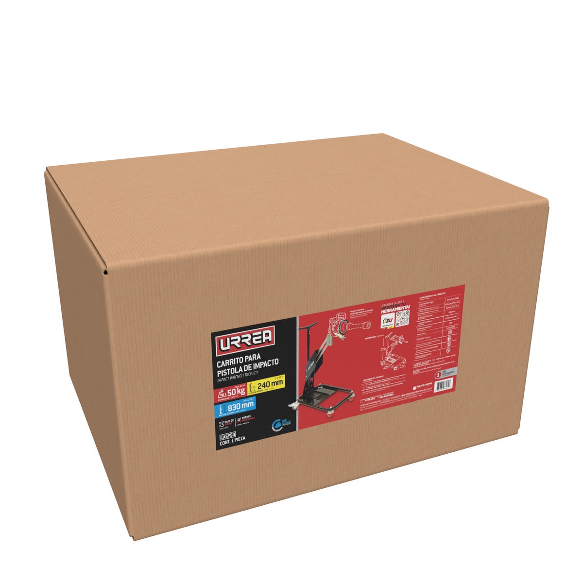 Carro Universal Con Soporte Para Pistola De Impacto 50 kg, Urrea CASP50