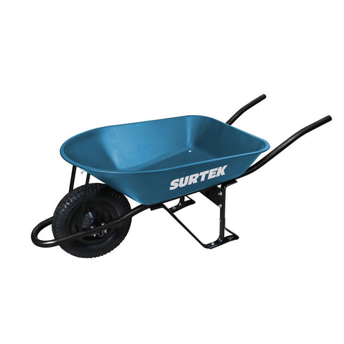 Carretilla Reforzada Con Bastidor Metálico 5 Ft3 Llanta Neumática Reforzada De 4 Capas, Surtek CAT504