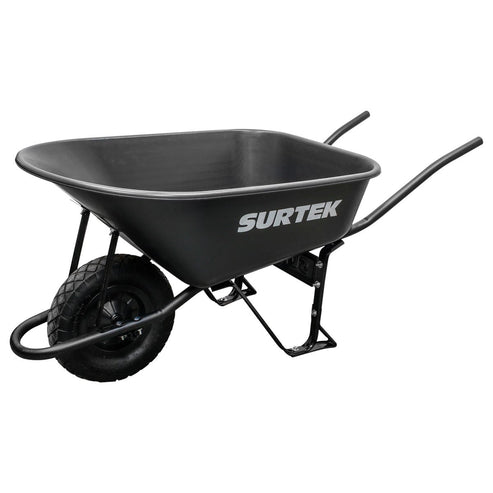 Carretilla Con Bastidor Metálico 6 Ft3 Llanta Neumática Reforzada De 4 Capas, Surtek CAT604A