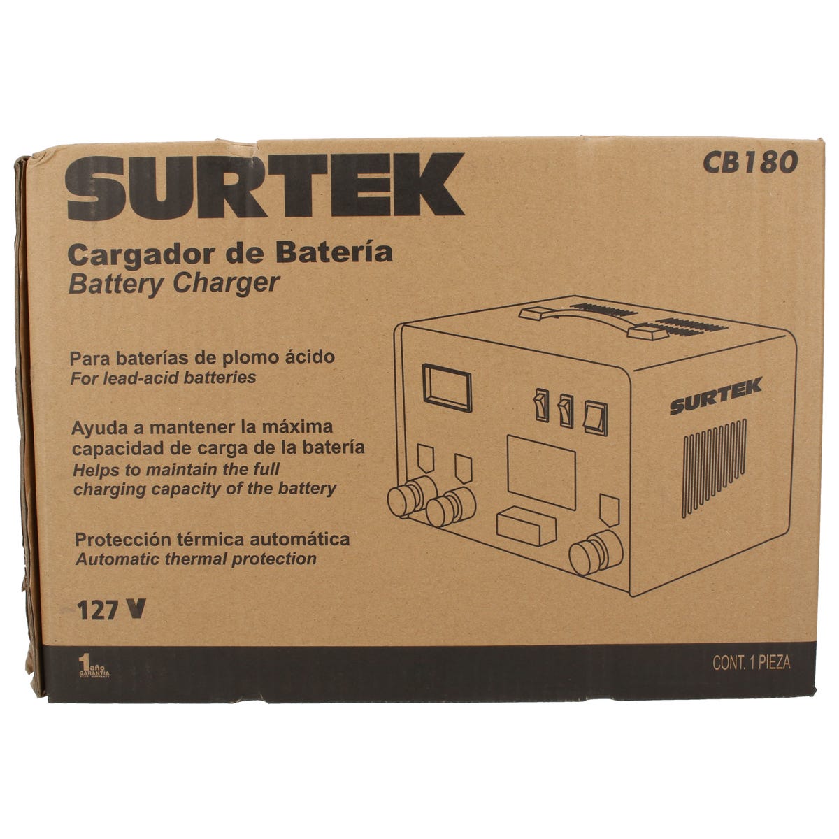 Cargador De Bateria 180 A, Surtek CB180