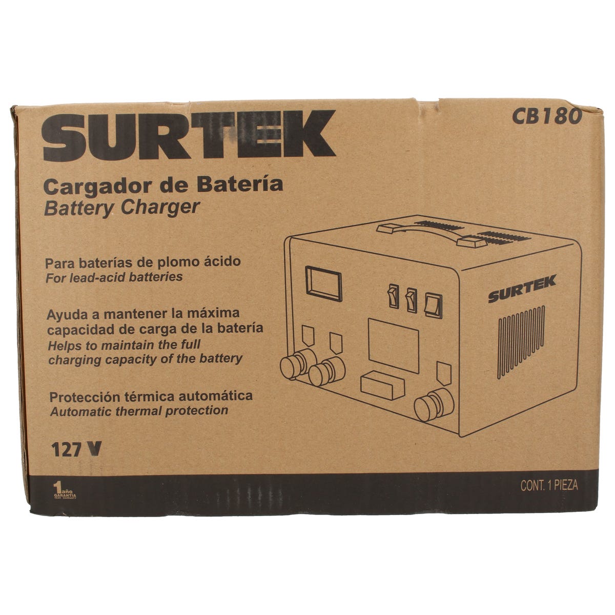 Cargador De Bateria 180 A, Surtek CB180