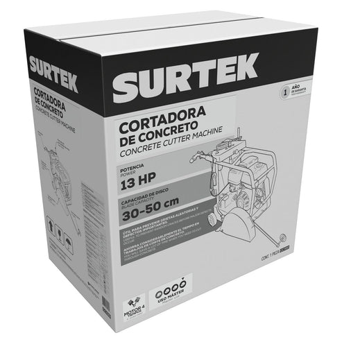 Cortadora De Concreto A Gasolina Con Motor De 4 Tiempos, 13 HP, Surtek CC720