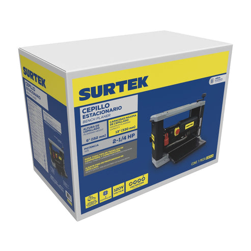Cepillo Estacionario 13 2-1/2 HP, 1800 W, Surtek CE713