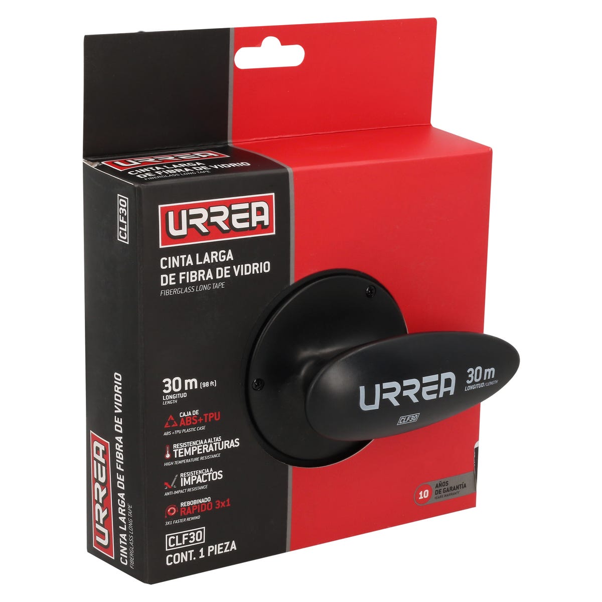 Cinta Larga De Fibra De Vidrio, 30 m Recubrimiento TPU, Urrea CLF30
