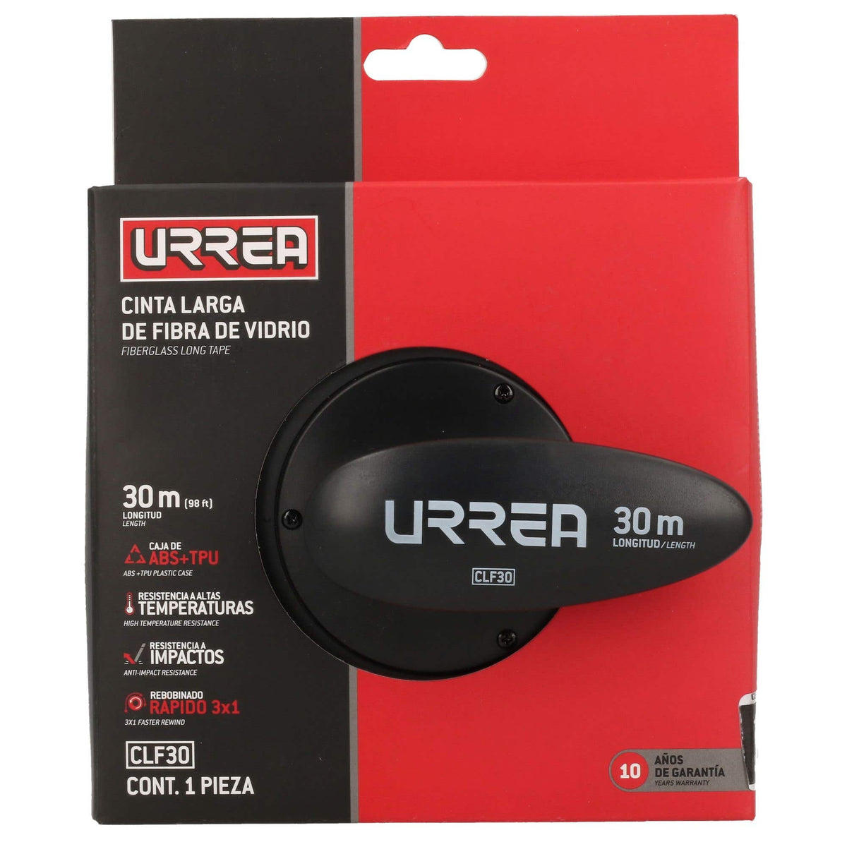 Cinta Larga De Fibra De Vidrio, 30 m Recubrimiento TPU, Urrea CLF30