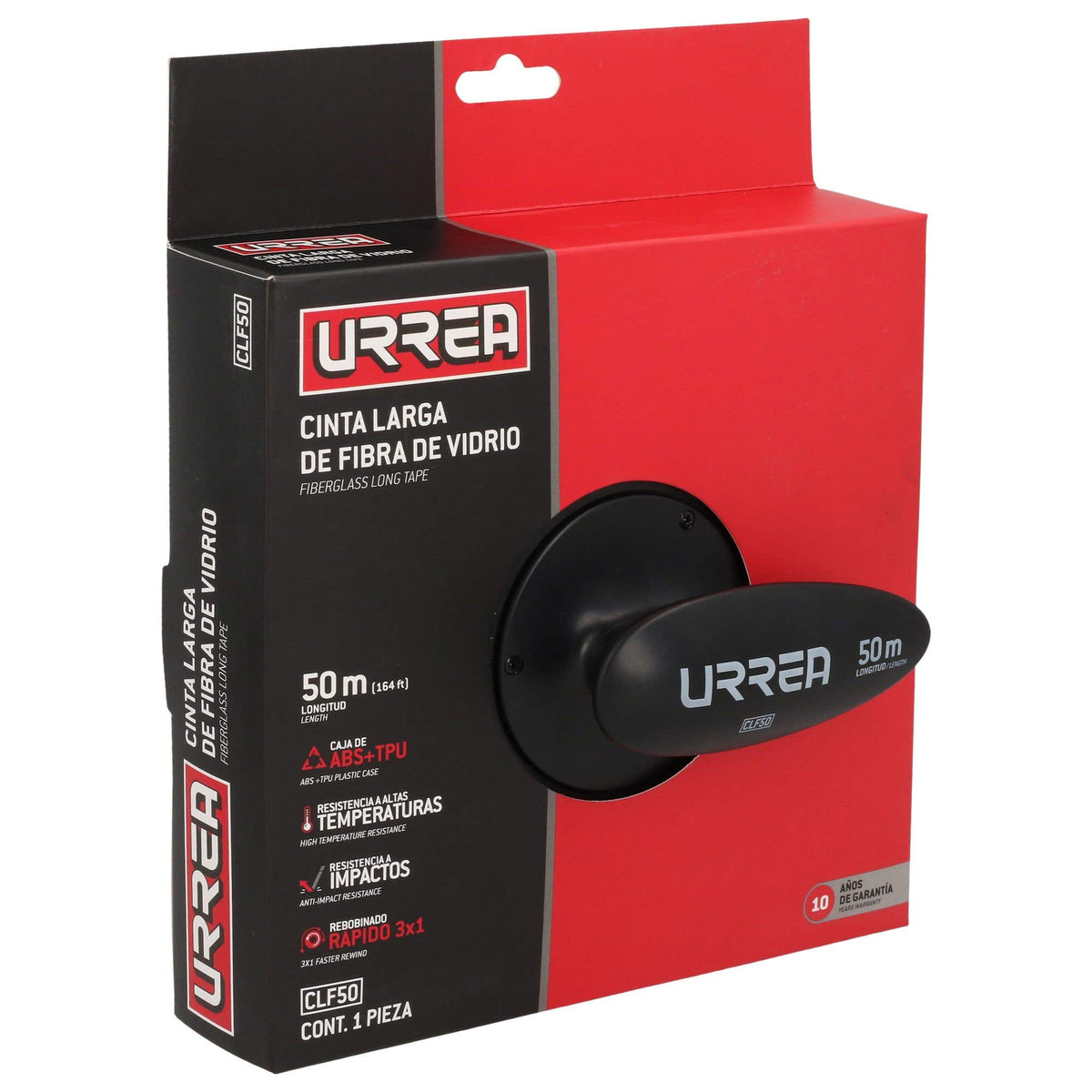 Cinta Larga De Fibra De Vidrio, 50 m Recubrimiento TPU, Urrea CLF50