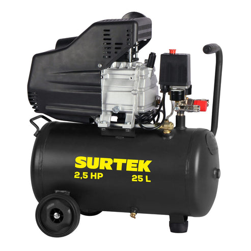 Compresor De Aire Eléctrico Lubricado 25 L, 2.5 HP, Surtek CMP525