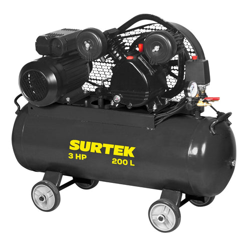Compresor De Aire Eléctrico Con Transmisión De Banda 200 L, 3 HP, Surtek CMP6200