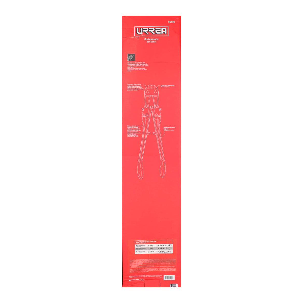Cortapernos Forjado Con Grip 36, Urrea COP36
