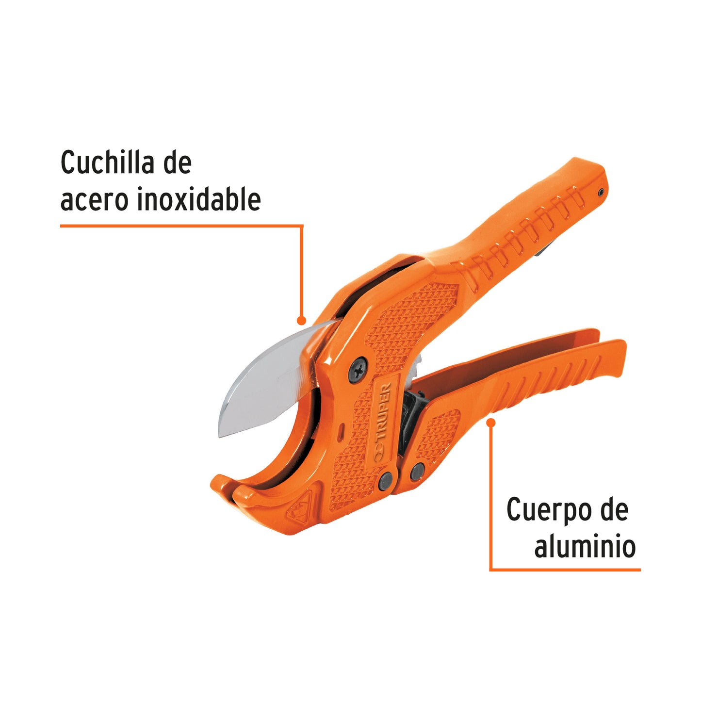 12860 COT-PVC Cortador de tubo de plástico, corte 1-5/8" (41 mm), truper