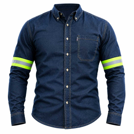 Camisola De Mezclilla Con Reflejantes - XXG | CS-0039