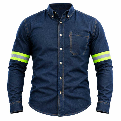Camisola De Mezclilla Con Reflejantes - G | CS-0035