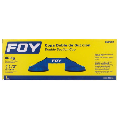 Copa De Doble Succión Para Vidrio 4-1/2, Foy CSUCF2