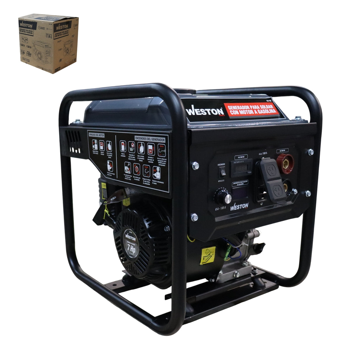 Soldadora con Motor a Gasolina 130A 7 HP | CW-109