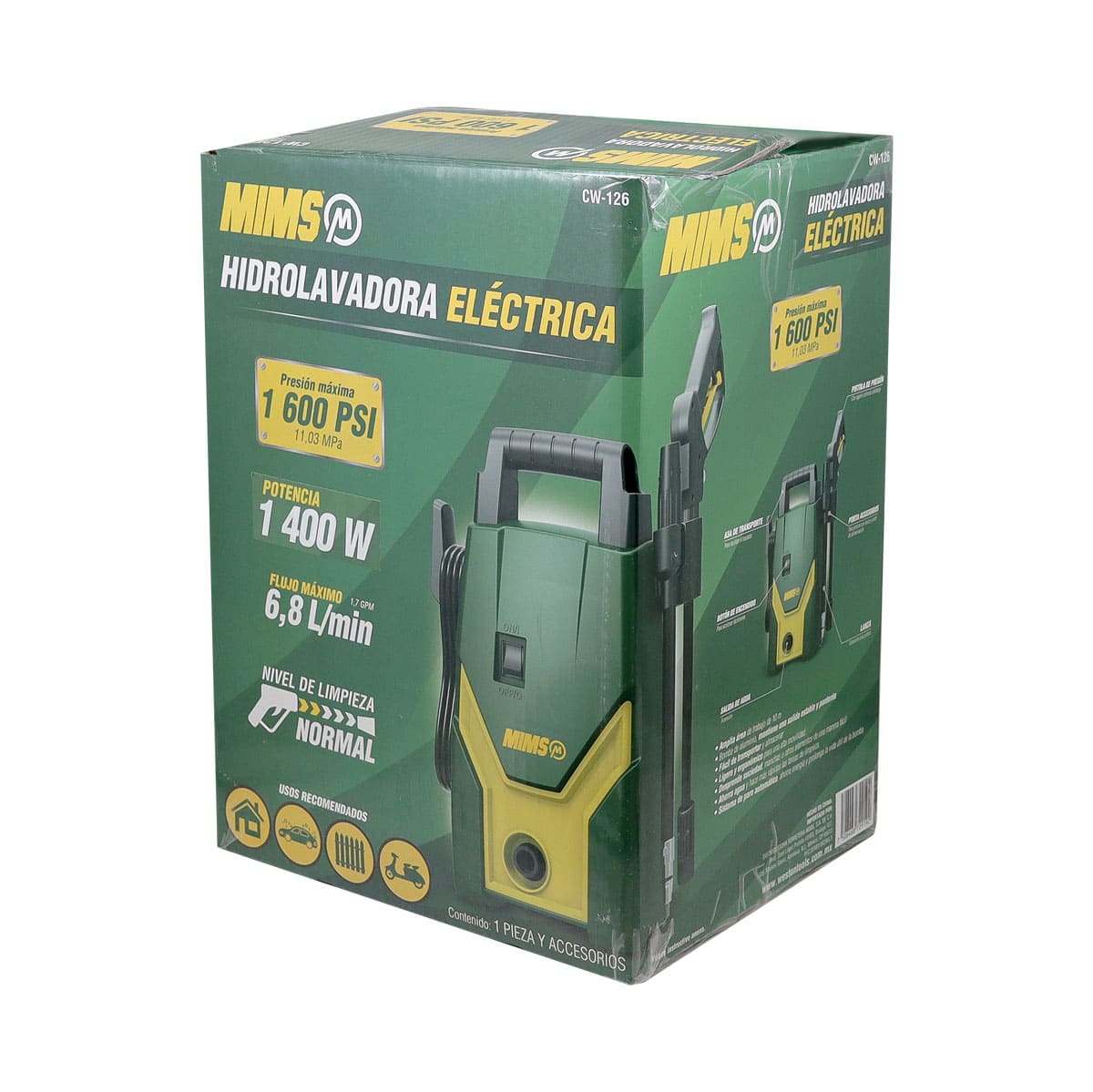 Hidrolavadora Eléctrica 1600 PSI 1400 W 127 V | CW-126