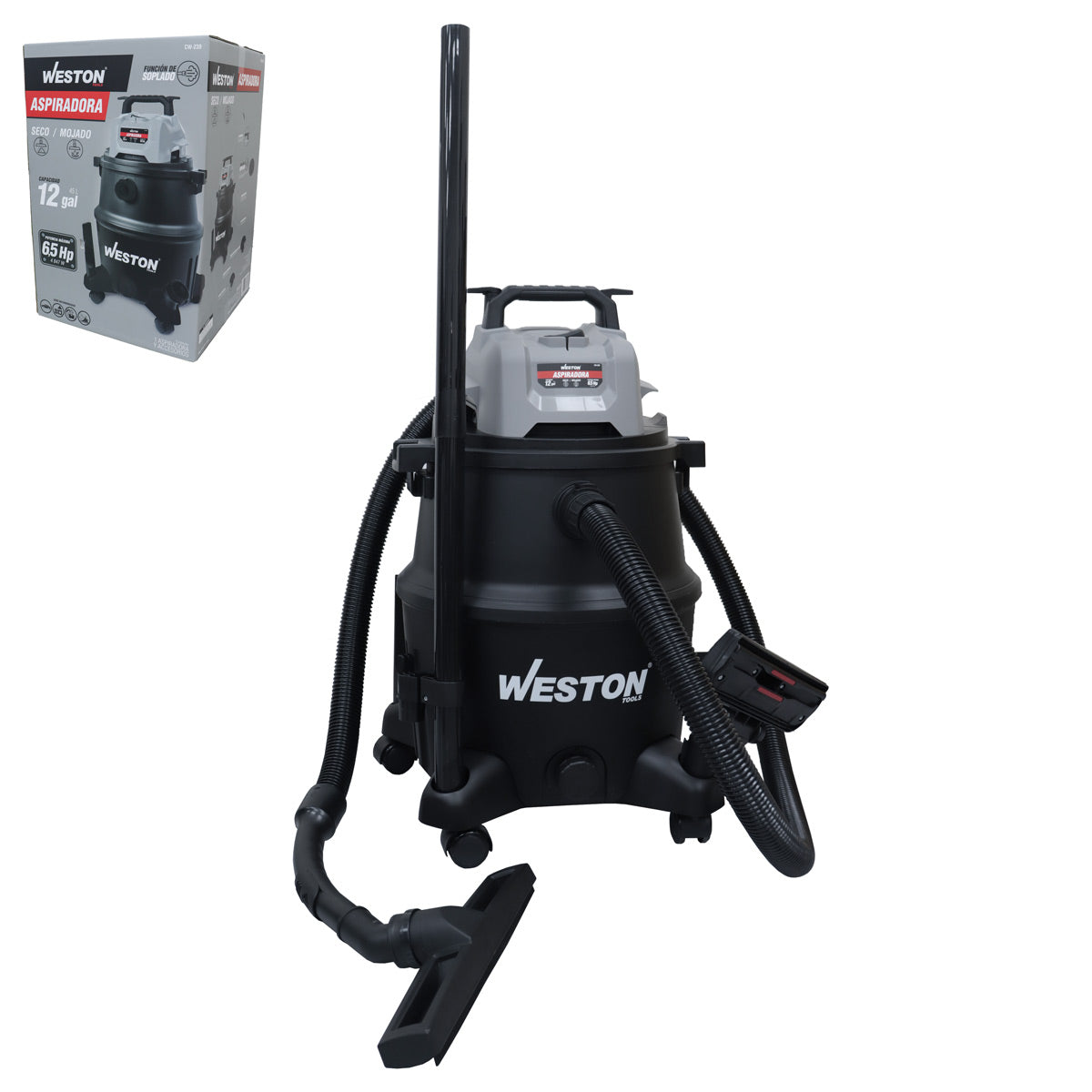 Aspiradora Mojado/Seco 12GAL (45 L) 6.5HP 127V | CW-230