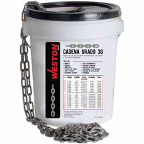 Cadena De Acero Pulido 1/4" 50KG Grado 30 67.62 Metros | D-230