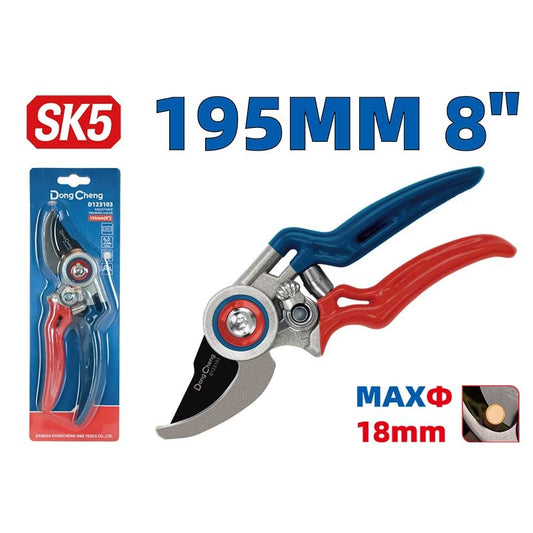 Tijeras para Podar Ajustables 195 MM/8" Hojas de Acero Inoxidable | DC-HD123103