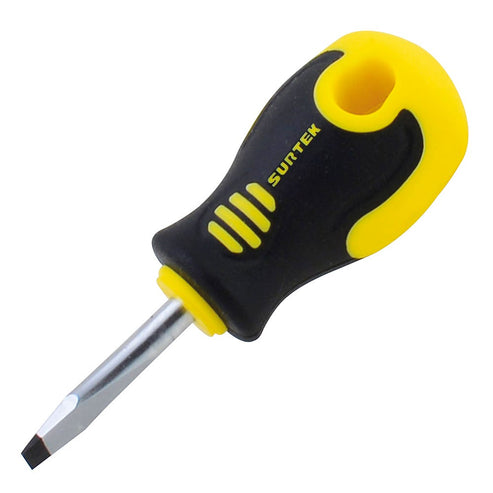 Destornillador Con Mango Bimaterial, Punta Plana Tipo Trompo 1/4 x 1-1/2, Surtek D252