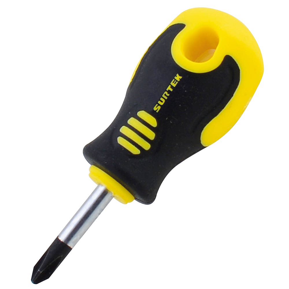 Destornillador Con Mango Bimaterial, Punta Phillips Tipo Trompo #2 x 1-3/8, Surtek D271