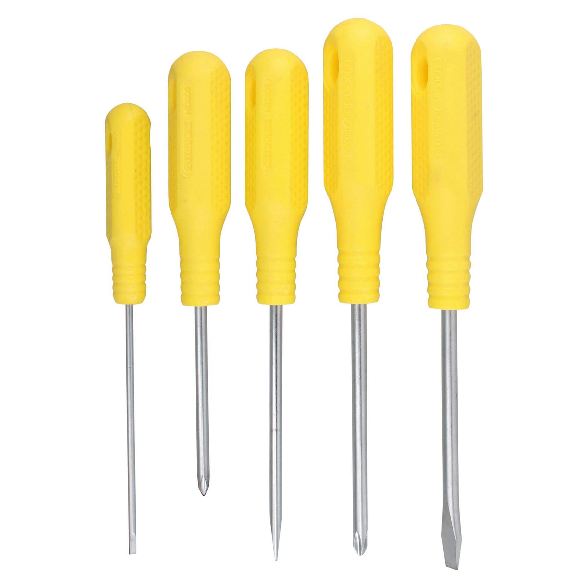 Juego De Destornilladores Con Mango Amarillo Combinados, 5 Piezas En Estuche, Surtek D400A