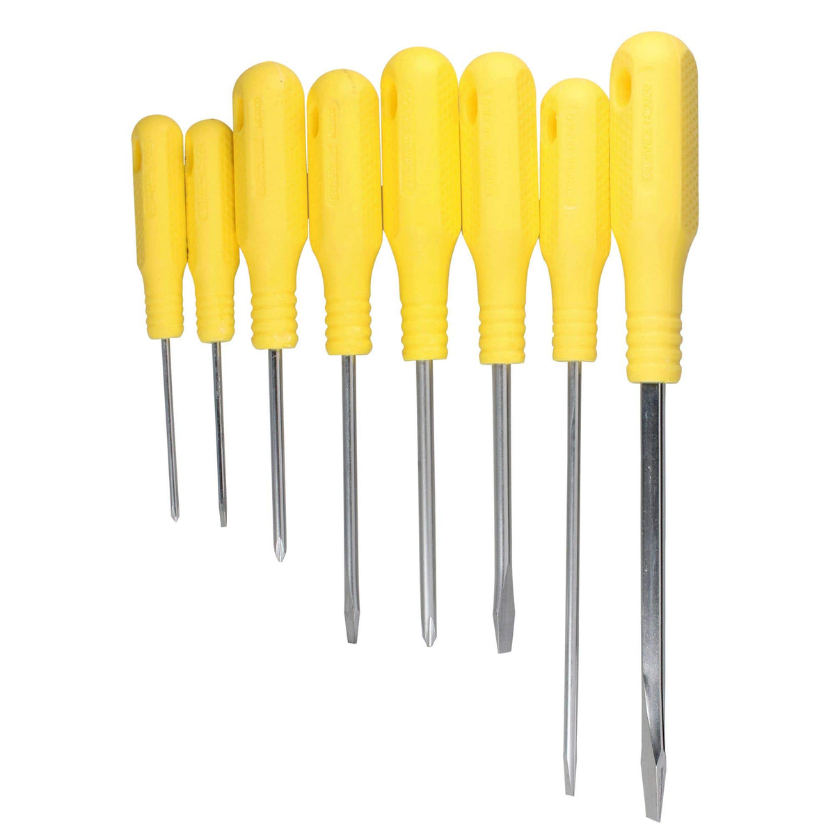 Juego De Destornilladores Con Mango Amarillo Combinados, 8 Piezas En Estuche, Surtek D400B